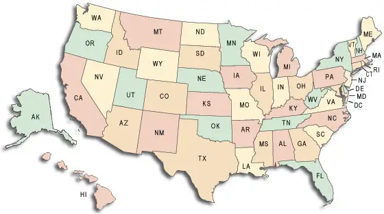 Map of Nursing Homes in the United States